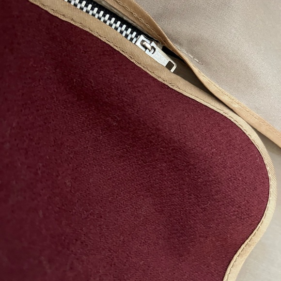 Tan Brooks Brothers men long wool lined trench coat in 42R - Picture 5 of 8